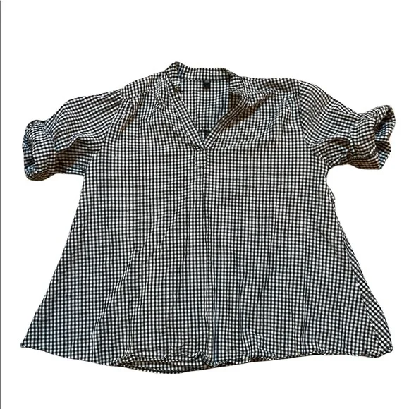 Black and white checkered blouse XXXL - Picture 4 of 5